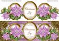 Lilac Poinsettia Christmas Joy Large Dl Decoupage Topper