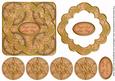 Borange Goldflake Jingle Bells 3D Rosette Decoupage Topper