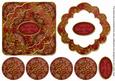 Dred Goldflake Jingle Bells 3D Rosette Decoupage Topper