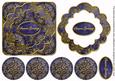 Dblue Goldflake Seasons Greetings 3D Rosette Topper