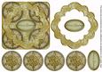 Olive Goldflake Seasons Greetings 3D Rosette Topper