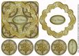 Olive Goldflake Merry Christmas 3D Rosette Topper