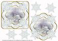 Blue Village Church Flake Fancy Decoupage Topper