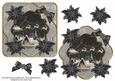 Black Christmas Night Poin Fancy Decoupage Topper