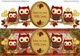 Red Owls Sent with Love Large Dl Decoupage Topper