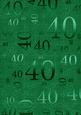 Dark Green 40 Birthday A4 Backing Paper