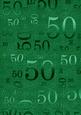 Dark Green 50 Birthday A4 Backing Paper