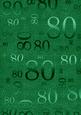 Dark Green 80 Birthday A4 Backing Paper