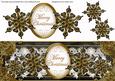 Black Goldflake Merry Christmas Large Dl Topper