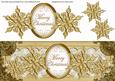 Cream Goldflake Merry Christmas Large Dl Topper