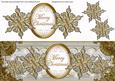 Silver Goldflake Merry Christmas Large Dl Topper