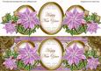Lilac Poinsettia Happy New Year Large Dl Topper