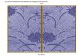 Blue Oriental Reeds 7x5 Cut and Fold Card
