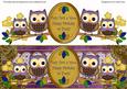 Purple Owls Twit Twit a Woo Dl Decoupage Topper