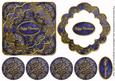 Dblue Goldflake Happy Christmas 3D Rosette Topper