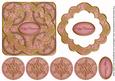 Pink Goldflake Happy Christmas 3D Rosette Topper