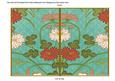 Teal Oriental Reeds Colour 7x5 Cut and Fold Card