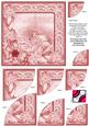 Village Church Pink Tone Poinsettia 6in Duo Corner Stacker