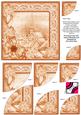 Village Church Orange Tone Poinsettia 6in Duo Corner Stacker