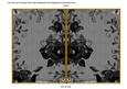 Black Vintage Tea Rose 7x5 Cut and Fold Card