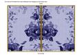 Blue Vintage Tea Rose 7x5 Cut and Fold Card