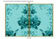 Teal Vintage Tea Rose 7x5 Cut and Fold Card