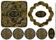 Black Goldflake Silent Night 3D Rosette Decoupage Topper