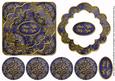 Dblue Goldflake Silent Night 3D Rosette Decoupage Topper