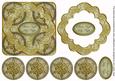 Olive Goldflake Silent Night 3D Rosette Decoupage Topper