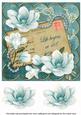 Teal Magnolia Life Begins at 40! 8in Decoupage Topper