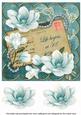 Teal Magnolia Life Begins at 50! 8in Decoupage Topper