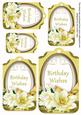 Lemon Magnolia Birthday Wishes Sentiment Tag Sheet