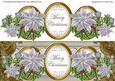 Silver Poinsettia Merry Christmas Dl Decoupage Topper