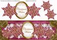 Cerise Goldflake Christmas Wishes Large Dl Decoupage Topper