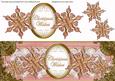Pink Goldflake Christmas Wishes Large Dl Decoupage Topper