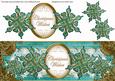 Teal Goldflake Christmas Wishes Large Dl Decoupage Topper