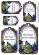 Dark Blue Poinsettia Ours to Yours Sentiment Tag Sheet