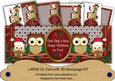 Red Christmas Owl Twittwitawoo Christmas Large Dl Card Kit