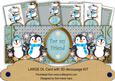 Blue Penguins for My Friend Large Dl Card Kit