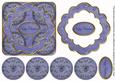 Dark Blue Holly Happy Christmas 3D Rosette Decoupage Topper