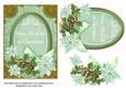 Pastel Mint Poinsettia from All of Us Oval 7x5in Topper