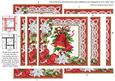 Christmas Bells Poinsettia 5in Spiral Edge Stacker