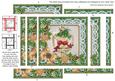 Green Lovebirds Poinsettia 5in Spiral Edge Stacker