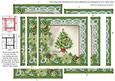 Elegant Tree Green Poinsettia 5in Spiral Edge Stacker