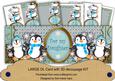 Blue Penguins for My Daughter Large Dl Card Kit