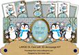 Blue Penguins for My Sister Large Dl Card Kit