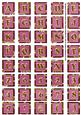 Cerise Large Gold Swirl Alphabet Embellishment Sheet