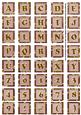 Dusky Pink Large Gold Swirl Alphabet Embellishment Sheet