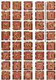 Dark Red Large Gold Swirl Alphabet Embellishment Sheet