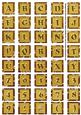 Gold Large Gold Swirl Alphabet Embellishment Sheet